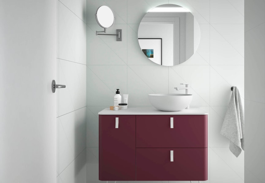 Mueble de baño con encimera solid surface Uniiq Salgar principal 10