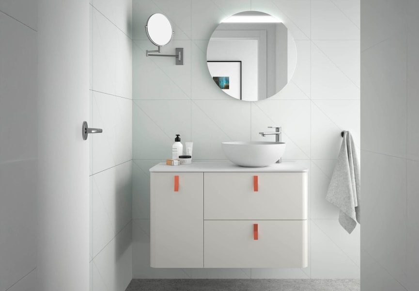 Mueble de baño con encimera solid surface Uniiq Salgar principal 5