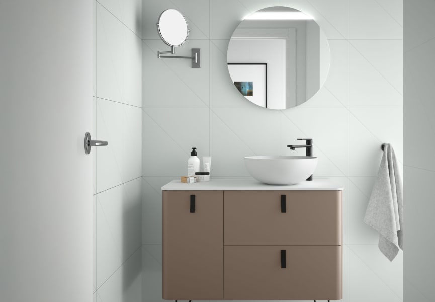 Mueble de baño con encimera solid surface Uniiq Salgar principal 6