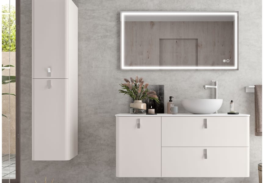 Mueble de baño con encimera solid surface Uniiq Salgar principal 2