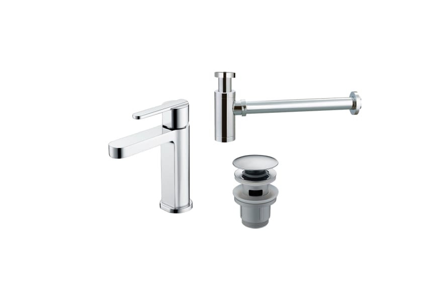 Pack Grifo de lavabo Roma Imex + Válvula click-clack + Sifón principal 0