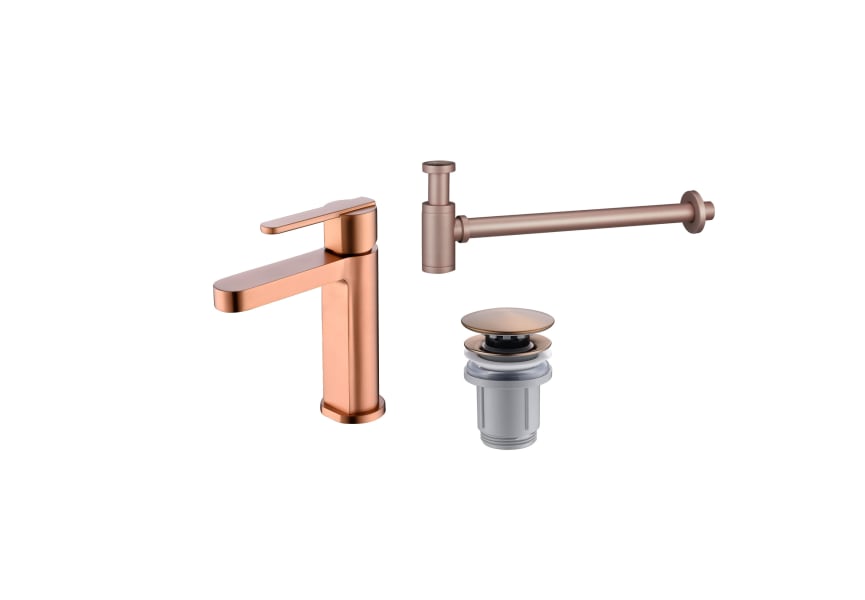Pack Grifo de lavabo Roma Imex + Válvula click-clack + Sifón principal 3