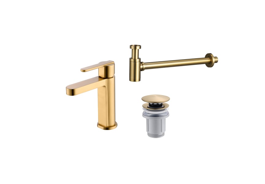 Pack Grifo de lavabo Roma Imex + Válvula click-clack + Sifón principal 2