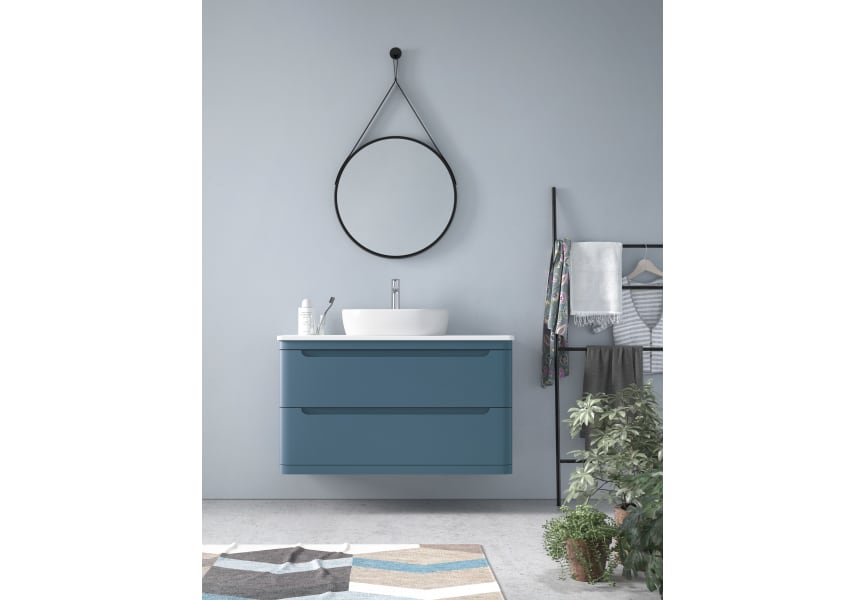 Mueble de baño con encimera de piedra compacta Loop Avila Dos principal 0