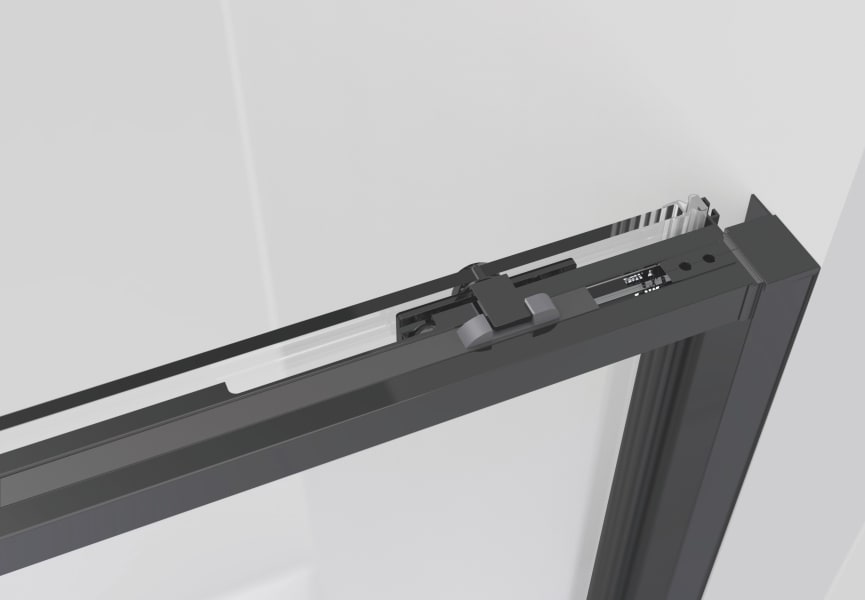 Mampara de ducha Twenty negro mate GME detalle 4