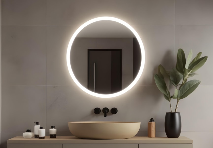 Espejo de baño con luz LED Moon Bruntec principal 0