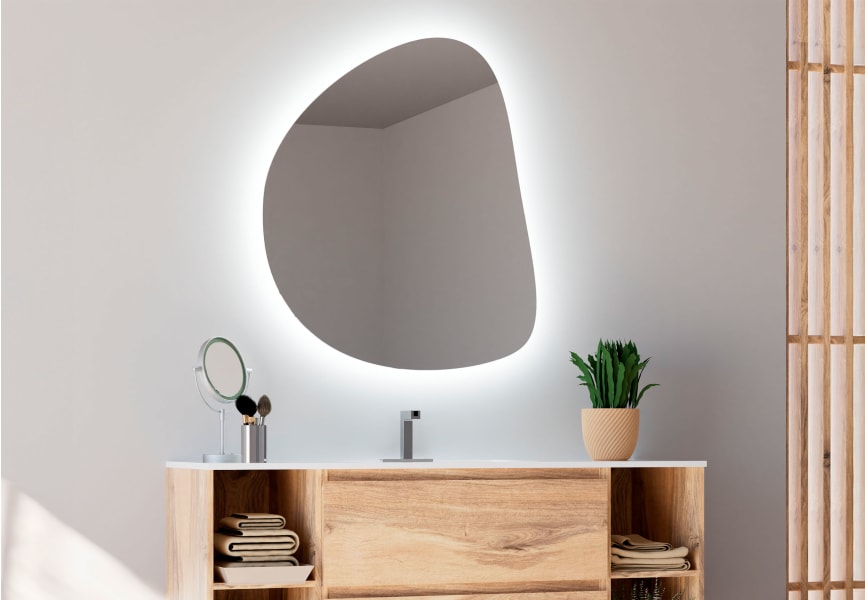 Espejo de baño con luz LED Stone Bruntec ambiente 2