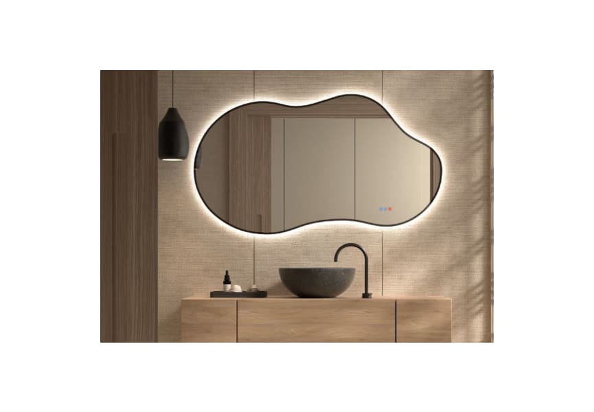 Espejo de baño con luz LED Stone Bruntec principal 2