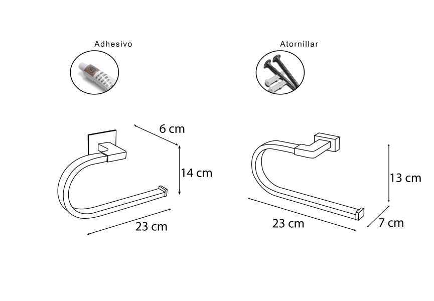 Toallero de baño Link/Top Mediterránea del baño croquis 4