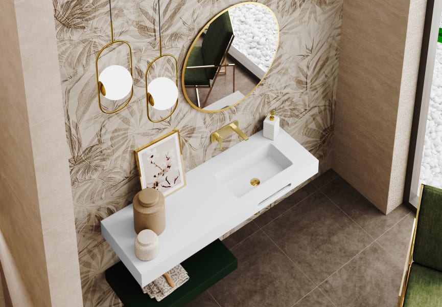 Lavabo encastrado Ambar Coycama ambiente 3