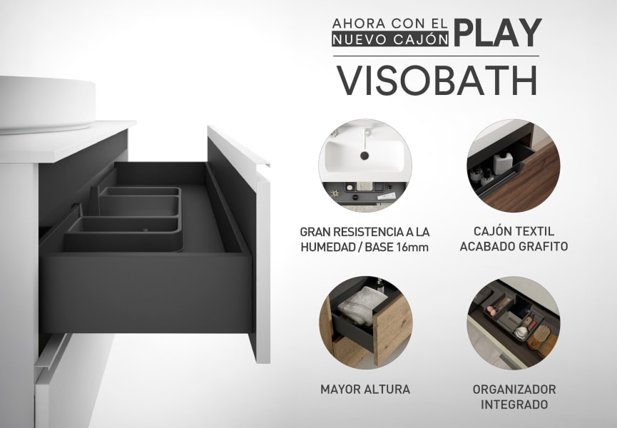 Mueble de baño con encimera DMF Compatech de Granada Visobath detalle 14
