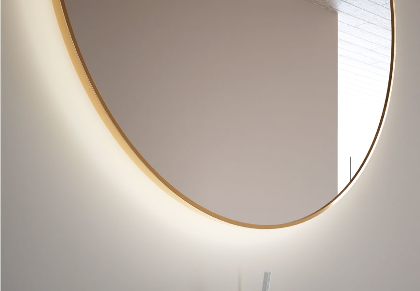 Espejo de baño con luz LED Halo Bruntec detalle 1