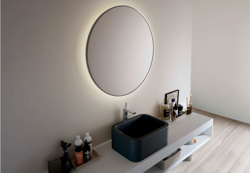 Espejo de baño con luz LED Halo Bruntec ambiente 1