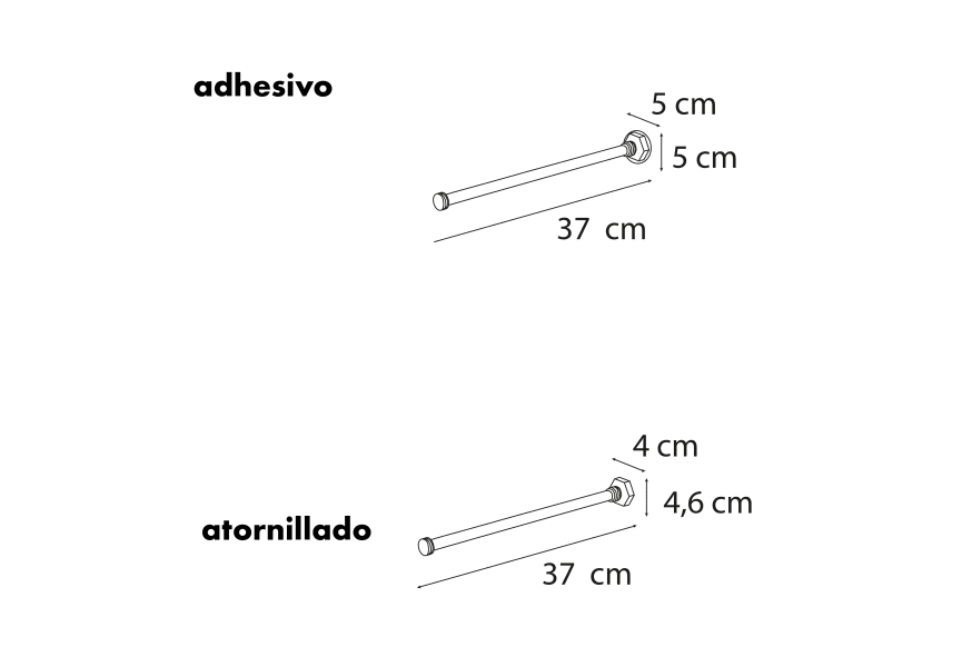 Toallero de baño Intro de Mediterranea de baño croquis 1