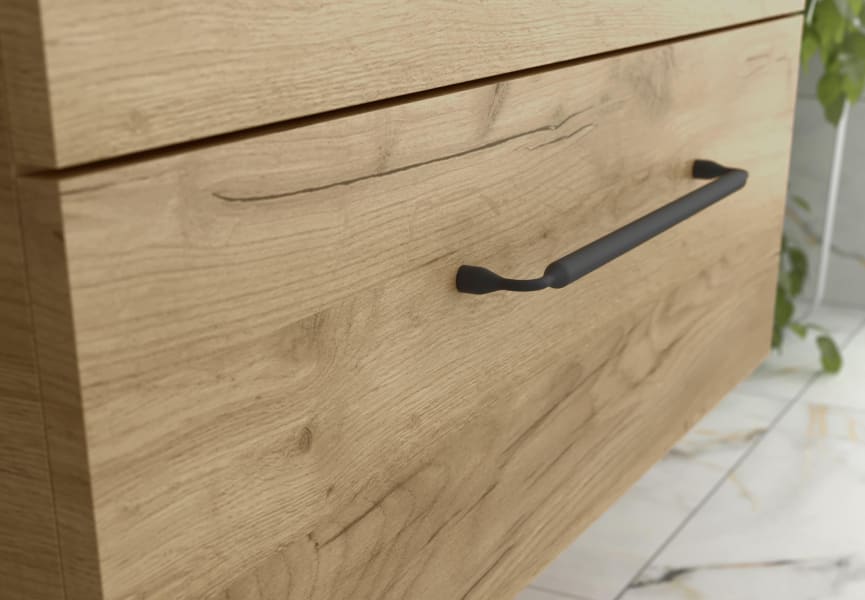 Conjunto mueble de baño con lavabo sobre encimera Morai Salgar detalle 3