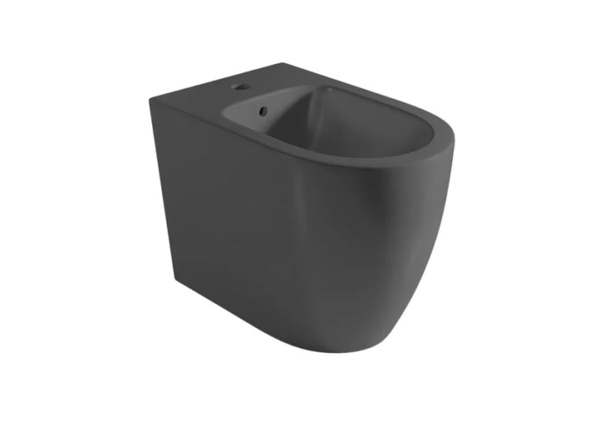 Pack inodoro + bidé Elba Fossil Natura negro mate detalle 3