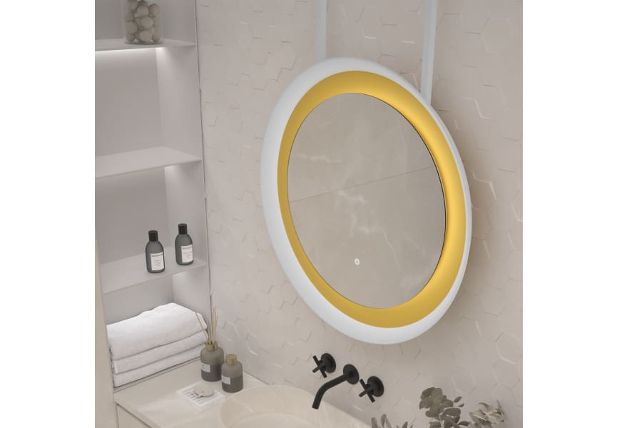 Espejo de baño con luz LED Bahía de Eurobath detalle 2