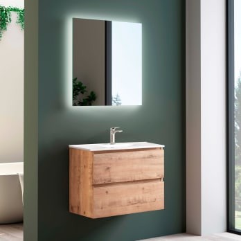 Conjunto mueble de baño fondo reducido 39 cm Roma Bruntec