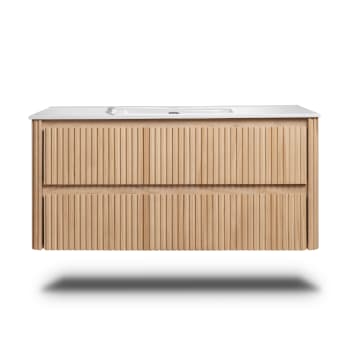 Conjunto mueble de baño con lavabo encastrado Baviera Bruntec