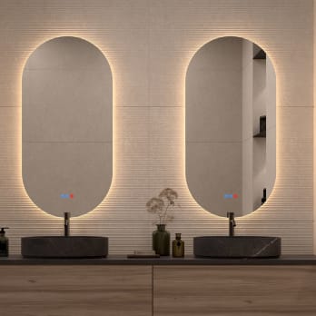 Espejo de baño con luz LED Delta Bruntec