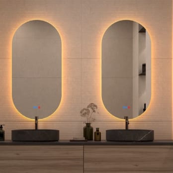 Espejo de baño con luz LED Delta Bruntec