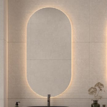 Espejo de baño con luz LED Delta Bruntec