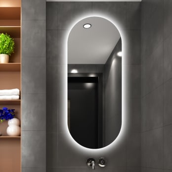 Espejo de baño con luz LED Delta Bruntec