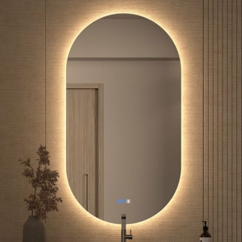 Espejo de baño con luz LED Delta Bruntec