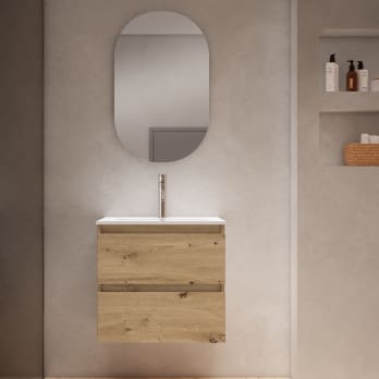 Conjunto mueble de baño fondo reducido 39.5 cm Box Viso Bath