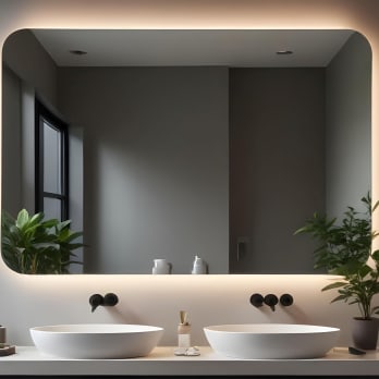 Espejo de baño con luz LED Drako Bruntec