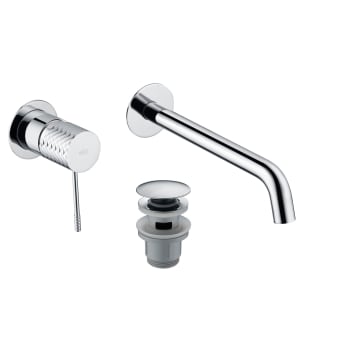 Pack grifo de lavabo empotrado Imex Génova + Válvula click-clack