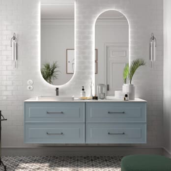 Mueble de baño con encimera de madera Renoir Salgar