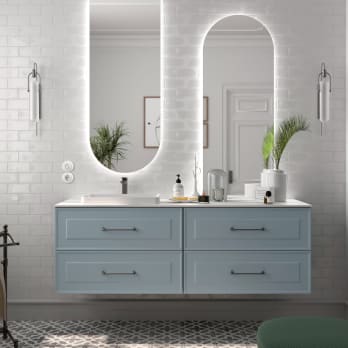Mueble de baño con encimera solid surface Renoir Salgar