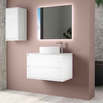 Mueble de baño con encimera de Solid Surface Boston Bruntec