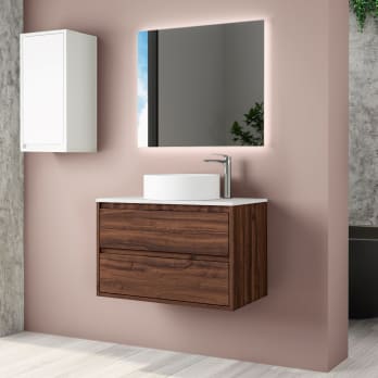 Mueble de baño con encimera de Solid Surface Boston Bruntec