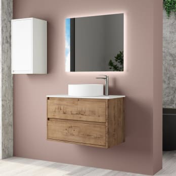 Mueble de baño con encimera de Solid Surface Boston Bruntec