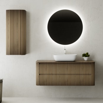 Mueble de baño con encimera de madera maciza Baviera Bruntec