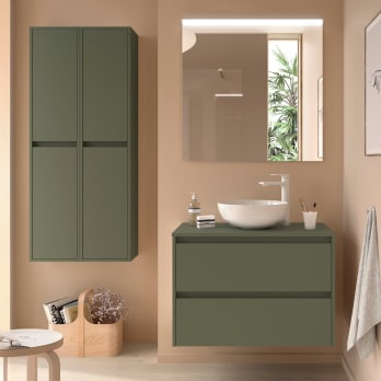 Mueble de baño con encimera de madera Noja Salgar