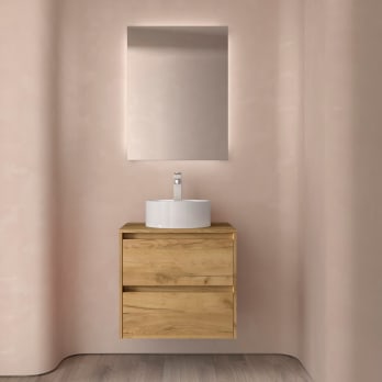 Mueble de baño con encimera de madera Noja Salgar