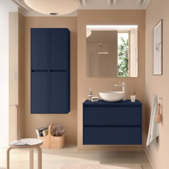 Conjunto mueble de baño con encimera de madera Noja Salgar