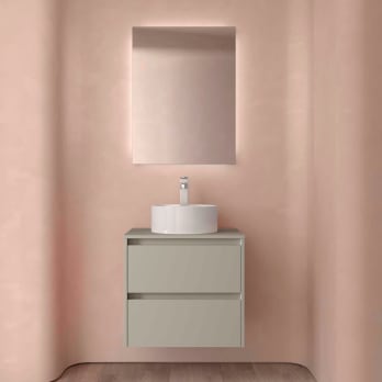 Mueble de baño con encimera de madera Noja Salgar