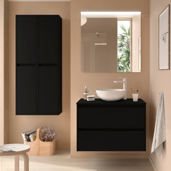 Mueble de baño con encimera de madera Noja Salgar