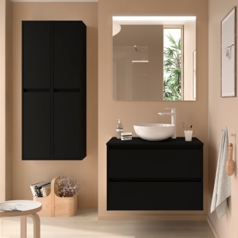Mueble de baño con encimera de madera Noja Salgar