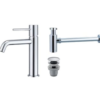 Pack Grifo de lavabo Monza + Válvula click-clack + Sifón visto redondo de Imex