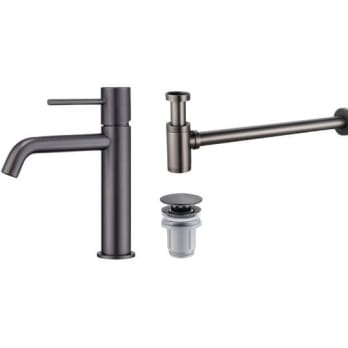 Pack Grifo de lavabo Monza + Válvula click-clack + Sifón visto redondo de Imex