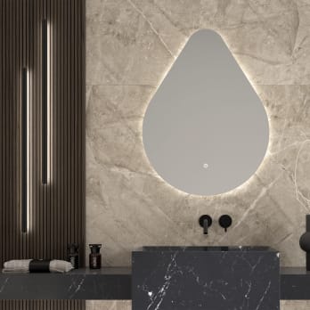 Espejo de baño con luz LED Lluvia de Eurobath