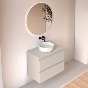 Mueble de baño con encimera de madera Roma Bruntec