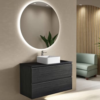 Mueble de baño con encimera de madera Roma Bruntec