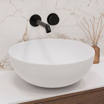 Lavabo sobre encimera O-540 en resina mineral (Solid Stone) - en