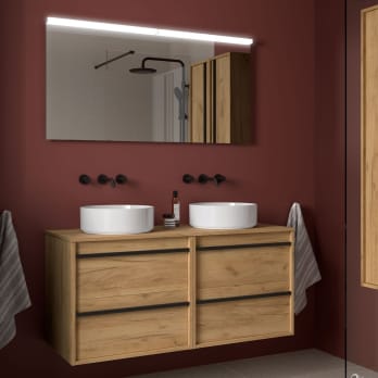 Mueble de baño con encimera de madera Attila Salgar